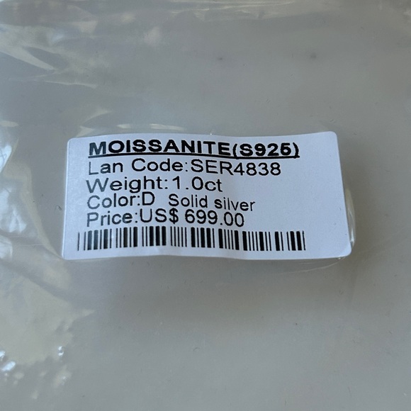 1.0 CT Moissanite Diamond 925 Sterling silver‎ dangle earrings - Picture 5 of 8